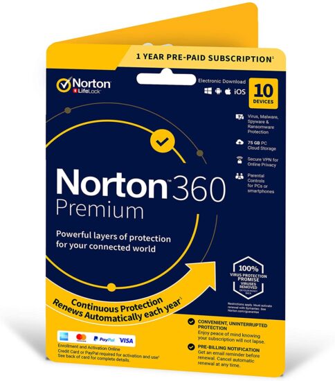 NORTON SECURITI PREMIUM 10 Gerät 1 Jahr|ESDKey